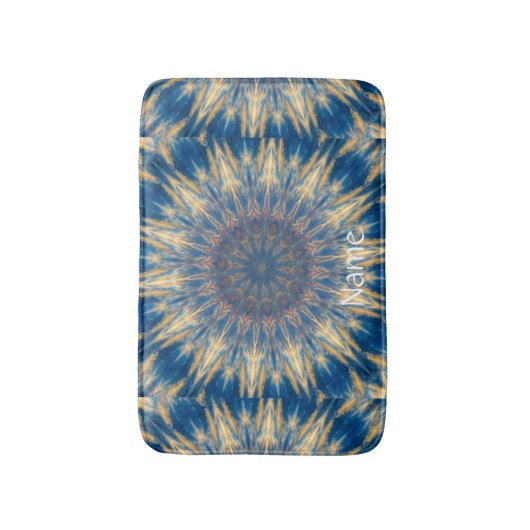 Blue Chakra Kaleidoskop Thunder_Cove Badematte (Vorderseite Vertikal)