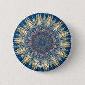 Blue Chakra Kaleidoskop Thunder_Cove Button (Vorderseite)