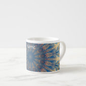Blue Chakra Kaleidoskop Thunder_Cove Espressotasse (Vorderseite Rechts)