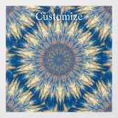 Blue Chakra Kaleidoskop Thunder_Cove Fensteraufkleber (Blatt)