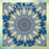 Blue Chakra Kaleidoskop Thunder_Cove Fensteraufkleber (Blatt 3)