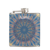 Blue Chakra Kaleidoskop Thunder_Cove Flachmann (Vorderseite)