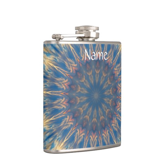 Blue Chakra Kaleidoskop Thunder_Cove Flachmann (Rechts)