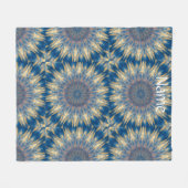 Blue Chakra Kaleidoskop Thunder_Cove Fleecedecke (Vorderseite (Horizontal))