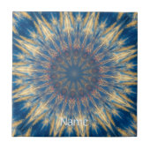 Blue Chakra Kaleidoskop Thunder_Cove Fliese (Vorderseite)