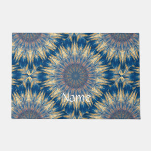 Blue Chakra Kaleidoskop Thunder_Cove Fußmatte