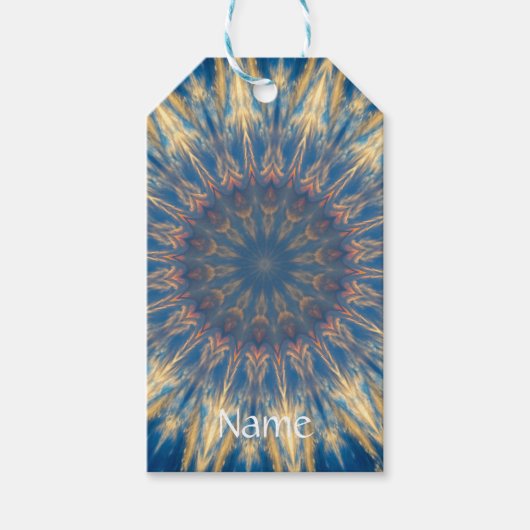 Blue Chakra Kaleidoskop Thunder_Cove Geschenkanhänger (Vorderseite)