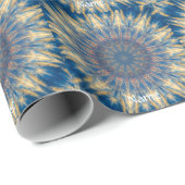 Blue Chakra Kaleidoskop Thunder_Cove Geschenkpapier (Rolleneckpunkt)