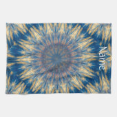 Blue Chakra Kaleidoskop Thunder_Cove Geschirrtuch (Horizontal)