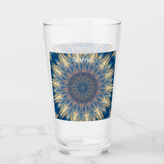 Blue Chakra Kaleidoskop Thunder_Cove Glas (Vorderseite)