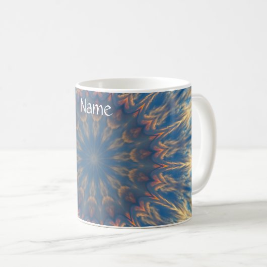 Blue Chakra Kaleidoskop Thunder_Cove Kaffeetasse (VorderseiteRechts)