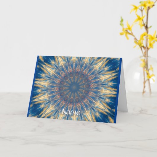 Blue Chakra Kaleidoskop Thunder_Cove Karte (Gelbe Blume)