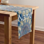 Blue Chakra Kaleidoskop Thunder_Cove Kurzer Tischläufer (Beispiel)