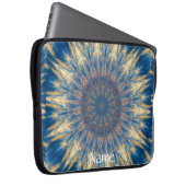Blue Chakra Kaleidoskop Thunder_Cove Laptopschutzhülle (Vorne Rechts)