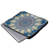 Blue Chakra Kaleidoskop Thunder_Cove Laptopschutzhülle (Vorne Knopf)