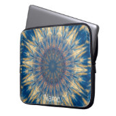 Blue Chakra Kaleidoskop Thunder_Cove Laptopschutzhülle (Vorderseite Links)