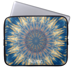 Blue Chakra Kaleidoskop Thunder_Cove Laptopschutzhülle