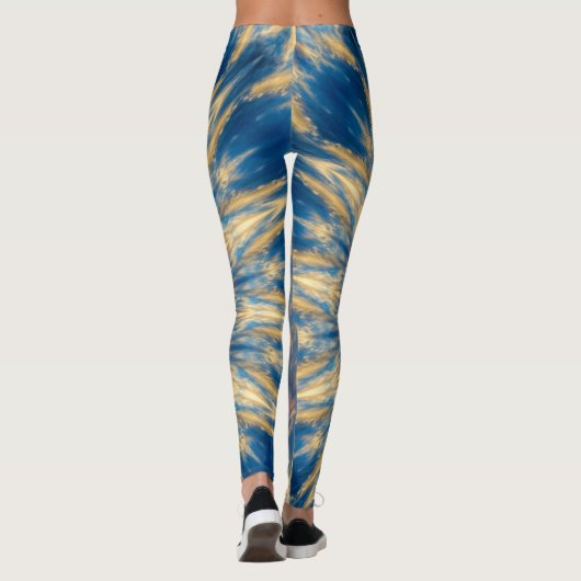 Blue Chakra Kaleidoskop Thunder_Cove Leggings (Rückseite)