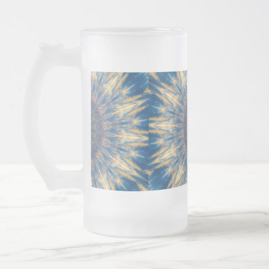 Blue Chakra Kaleidoskop Thunder_Cove Mattglas Bierglas (Links)