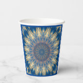 Blue Chakra Kaleidoskop Thunder_Cove Pappbecher (Rückseite)