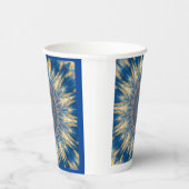 Blue Chakra Kaleidoskop Thunder_Cove Pappbecher (Rechts)