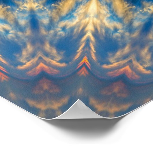 Blue Chakra Kaleidoskop Thunder_Cove Poster (Ecke)