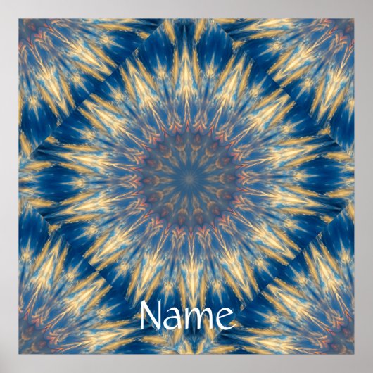 Blue Chakra Kaleidoskop Thunder_Cove Poster (Vorne)
