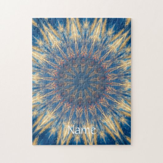 Blue Chakra Kaleidoskop Thunder_Cove Puzzle (Vertikal)