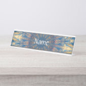 Blue Chakra Kaleidoskop Thunder_Cove Schreibtischnamensplakette (Vorderseite )