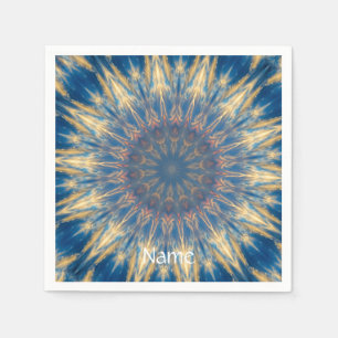 Blue Chakra Kaleidoskop Thunder_Cove Serviette