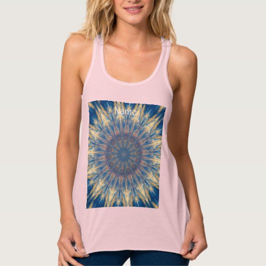 Blue Chakra Kaleidoskop Thunder_Cove Tank Top (Vorderseite)