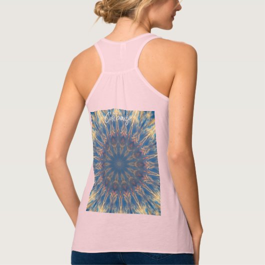 Blue Chakra Kaleidoskop Thunder_Cove Tank Top (Rückseite)