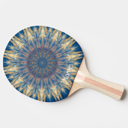 Blue Chakra Kaleidoskop Thunder_Cove Tischtennis Schläger (Seitenansicht)