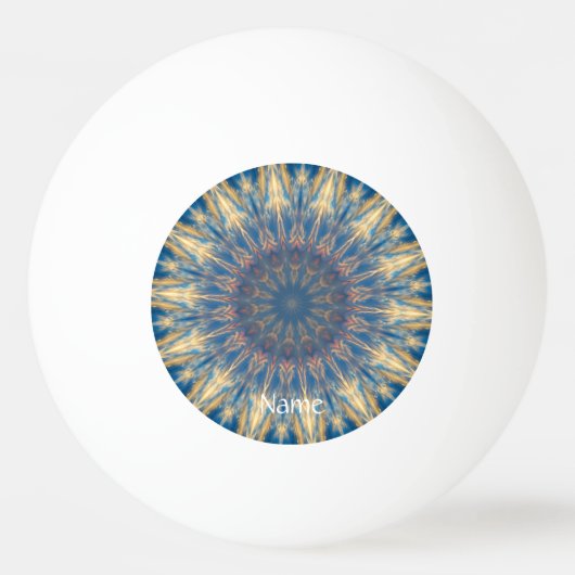 Blue Chakra Kaleidoskop Thunder_Cove Tischtennisball (Vorderseite)