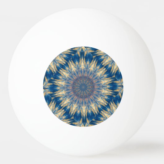 Blue Chakra Kaleidoskop Thunder_Cove Tischtennisball (Rückseite)