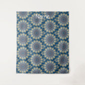 Blue Chakra Kaleidoskop Thunder_Cove Wandteppich (Vorderseite)