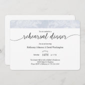 Blue Chalk Probe Dinner Einladung (Vorne/Hinten)