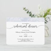 Blue Chalk Probe Dinner Einladung (Stehend Vorderseite)