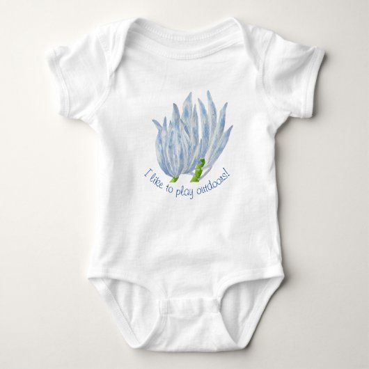 Blue Chalk Sticks auf einem Baby Bodysuit Baby Strampler (Vorderseite)