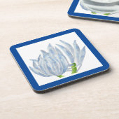 Blue Chalk Sticks auf einem Untersetzer-Set Getränkeuntersetzer (Linke Seite)