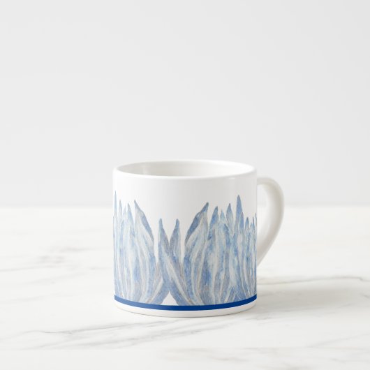 Blue Chalk Sticks auf einer Espresso-Tasse Espressotasse (Vorderseite Rechts)