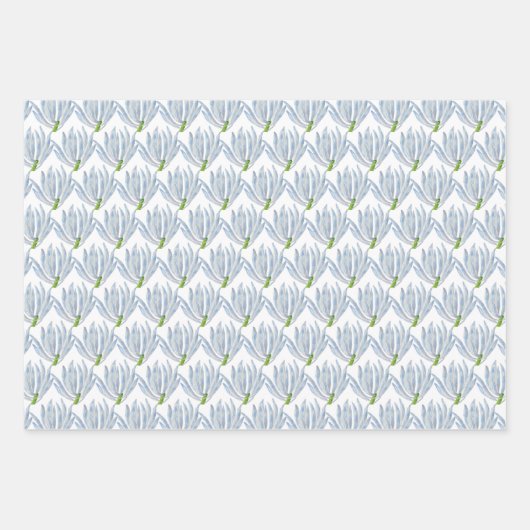 Blue Chalk Sticks auf Wrapping Paper Set Geschenkpapier Set (Vorderseite 2)