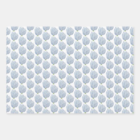 Blue Chalk Sticks auf Wrapping Paper Set Geschenkpapier Set (Vorderseite)