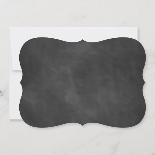 Blue Chalkboard Baby Dusche Einladung (Rückseite)