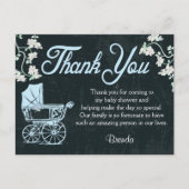 Blue Chalkboard Dusche Vielen Dank Karten (Vorderseite)