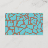 Blue Chalkboard Giraffe Diaper Raffle Ticket Begleitkarte (Rückseite)