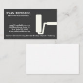 Blue Chalkboard House Painting Business Card Visitenkarte (Vorne/Hinten)