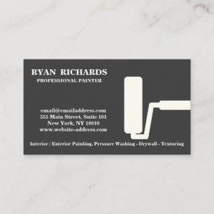 Blue Chalkboard House Painting Business Card Visitenkarte