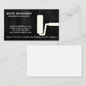 Blue Chalkboard House Painting Business Card Visitenkarte (Vorne/Hinten)