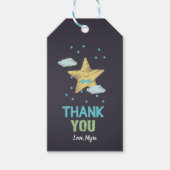 Blue Chalkboard Star-Geschenkmarke Geschenkanhänger (Vorderseite)